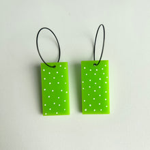 Load image into Gallery viewer, Acrylic Dot and Leaf Reversible Earrings