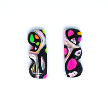 Load image into Gallery viewer, black and neon triple bump studs