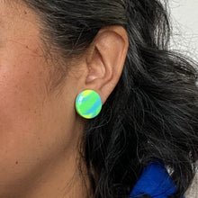 Load image into Gallery viewer, Kaleidoscope Blue, Green and Yellow Studs