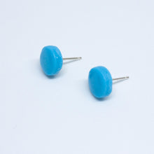 Load image into Gallery viewer, Kaleidoscope Neon Blue Mini Studs
