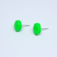 Load image into Gallery viewer, Kaleidoscope Neon Green Mini Studs