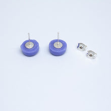 Load image into Gallery viewer, Kaleidoscope Neon Lilac Mini Studs