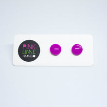 Load image into Gallery viewer, Kaleidoscope Neon Purple Mini Studs