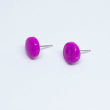 Load image into Gallery viewer, Kaleidoscope Neon Purple Mini Studs