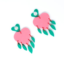 Load image into Gallery viewer, The backs of The Green Planet earrings