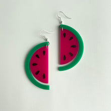 Load image into Gallery viewer, Acrylic Watermelon Dangles
