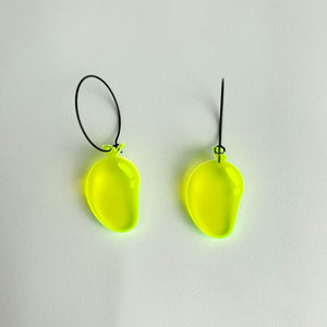 Acrylic Neon Mango Earrings