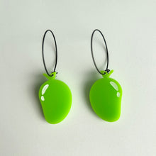 Load image into Gallery viewer, Acrylic Green Mango Earrings

