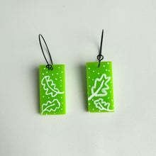 Load image into Gallery viewer, Acrylic Dot and Leaf Reversible Earrings
