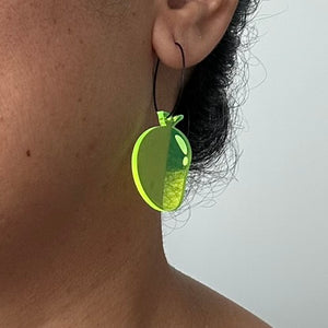 Acrylic Neon Mango Earrings
