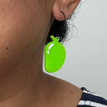 Load image into Gallery viewer, Acrylic Green Mango Earrings
