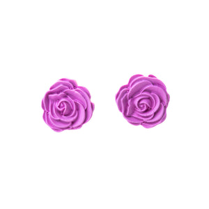 Pink Rose Statement Studs