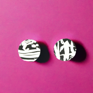 Abstract black and white studs