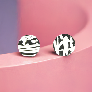 Abstract black and white studs