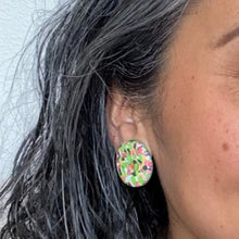 Load image into Gallery viewer, Mosaic Rocks Statement Studs being modelled by Vicky from Pink Lime Mango
