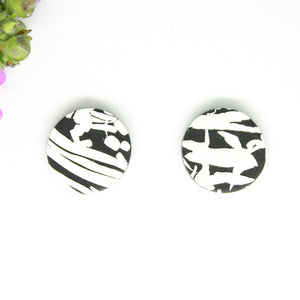 Abstract black and white studs
