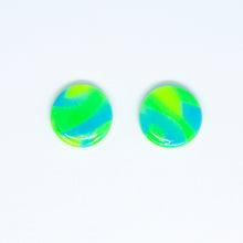 Load image into Gallery viewer, Kaleidoscope Blue, Green and Yellow Studs
